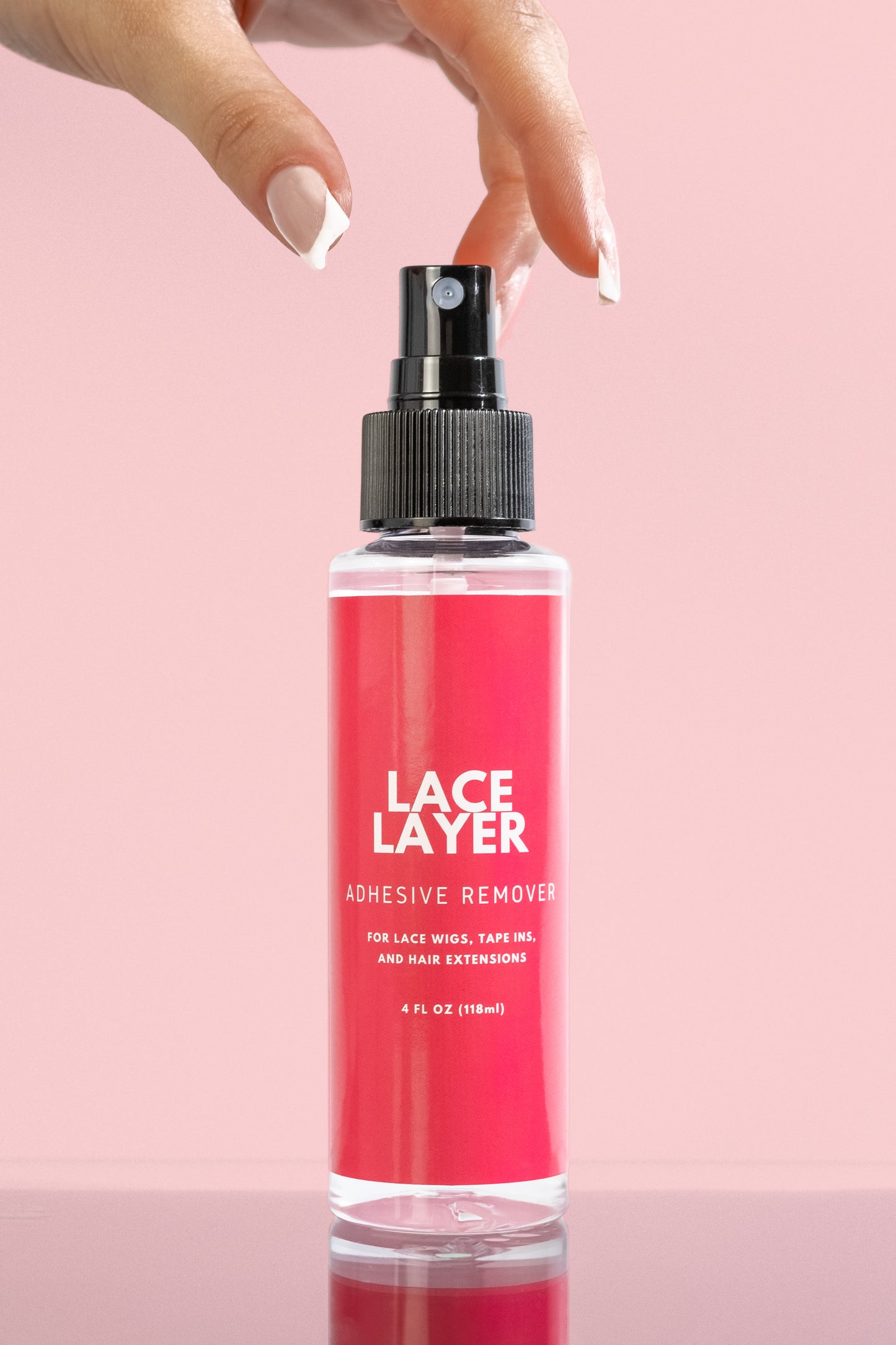 women grabbing Lace Layer Tape in removal