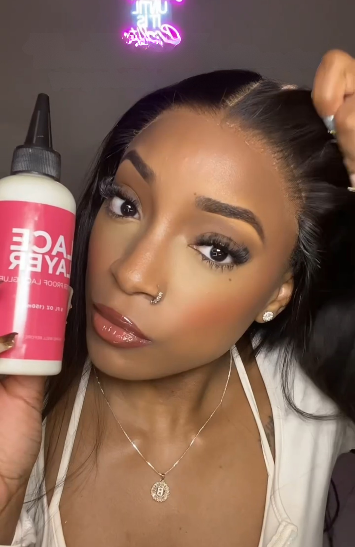 Lace Layer customer wearing a lace wig with a clean install